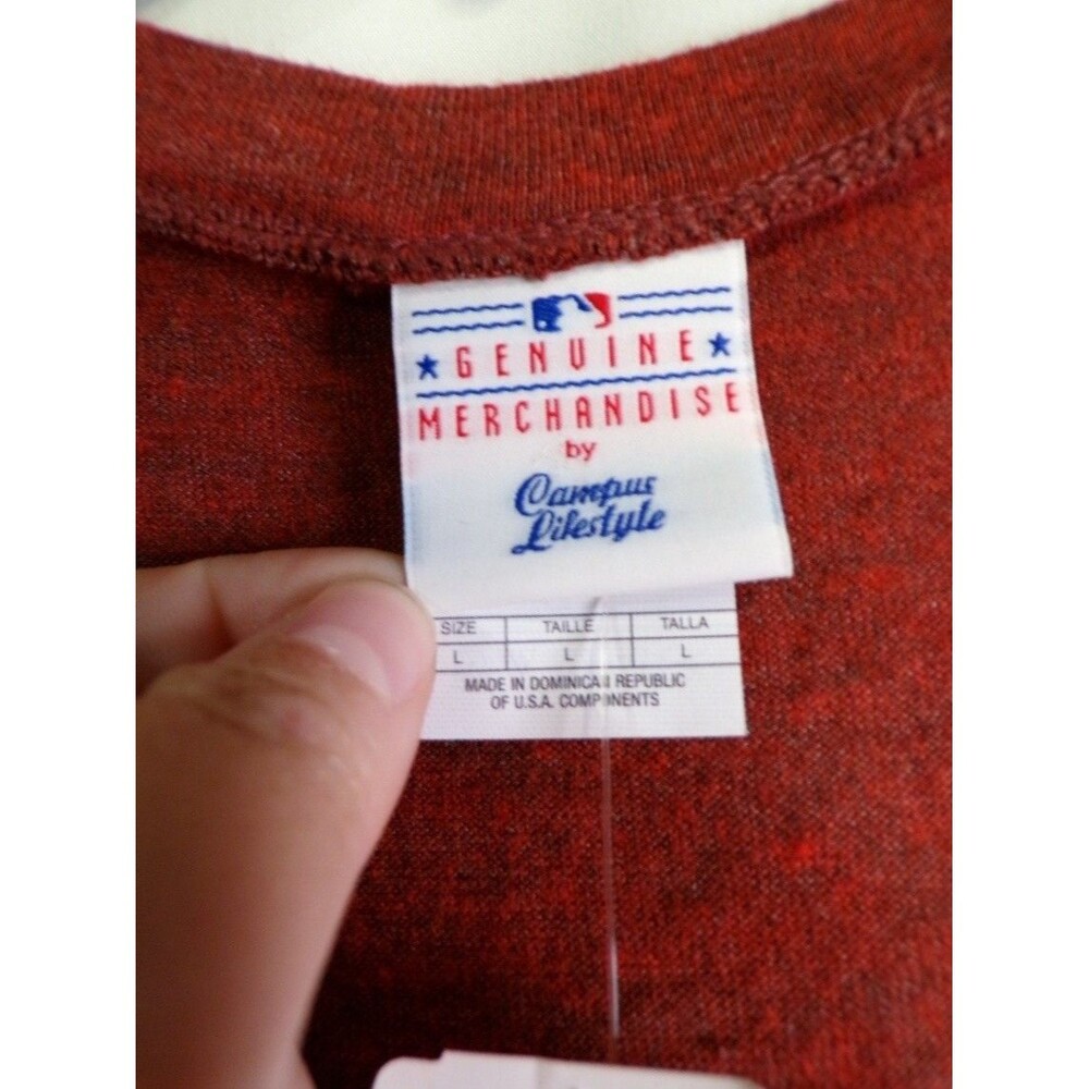 Campus Lifestyle ANGELS Women's V-Neck T-Shirt Large Red - Picture 4 of 5
